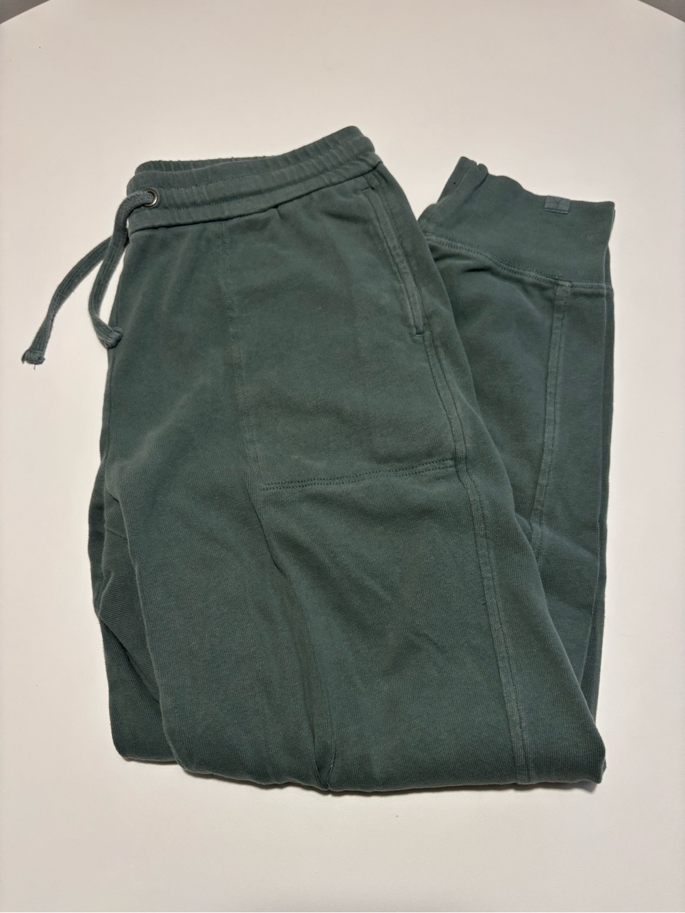 Barefoot Dreams Muted / Dusty Green Cotton Jogger Sweatpants